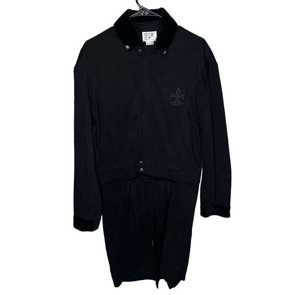 Rock and Roll Shrine Hollywood Black Trench Tail Coat for Men
